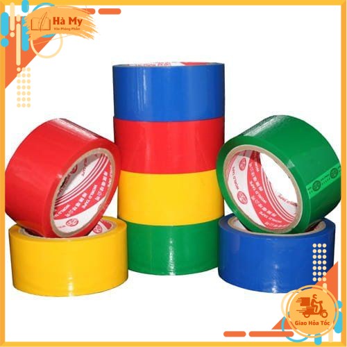 (1 Cây) Băng keo màu dán thùng 2.4F 3.5F và 4.8F dễ dàng phân biệt các loại hàng