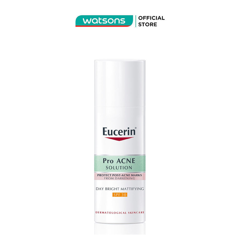 Kem Dưỡng Eucerin Cho Da Thâm Mụn Pro Acne Solution Day Bright Mattifying SPF30 50ml