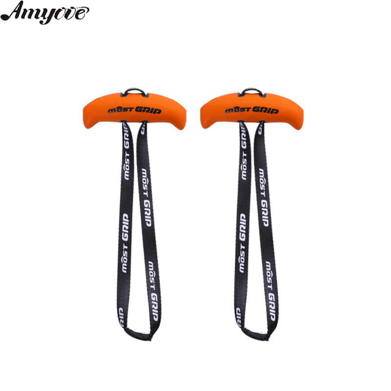 Amyove Pull Up Handles Ergonomic Exercise Resistance Band Tranining Grip Handles For Home Gym Pull-up Bars Barbells