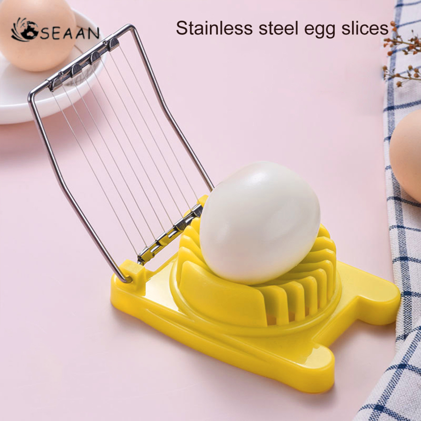 Home Kitchen Egg Cutter Stainless Steel Boiled Egg Slicer Multifunctional Egg Divider Creative Kitchen Accessories Gadget