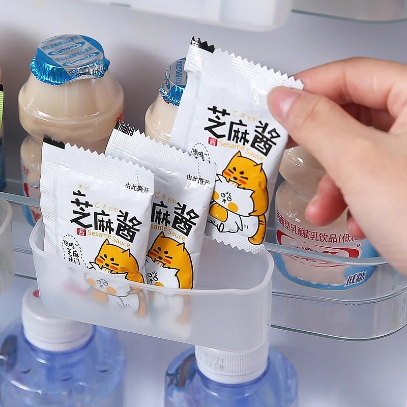 [Lưu Trữ Thanh Lịch] 2 Chiếc Giá Đựng Ngăn Kéo Mini Hộp Đựng Thực Phẩm Treo Tủ Lạnh Hộp Đựng Trong Mờ Cho Nhà Bếp Kệ Đựng Thực Phẩm Trái Cây Giá Để Bàn Mini
