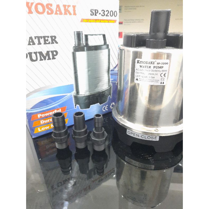 Pompa celup kolam hidroponik KIYOSAKI SP 3200 Stainless model termos Sumersible pump