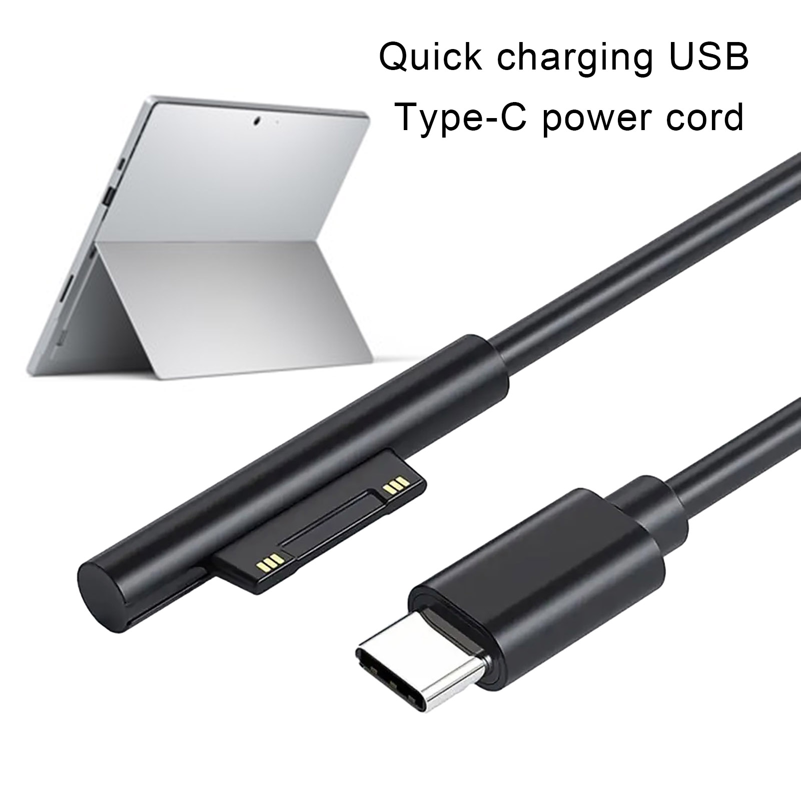 Lm USB-C sạc bề mặt cáp sạc 15V/3A Loại-C cáp cho Bộ chuyển đổi cho Surface Pro 7 3 4 5 6 nhanh chóng sạc cáp Bộ sạc máy tính bảng cho Surface Book cung cấp điện tương thích với bề mặt đi chất lượng cao