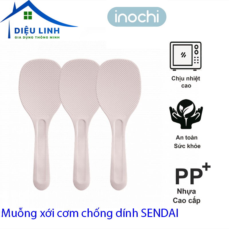 [Inochi] Muỗng xới cơm đế đứng SENDAI