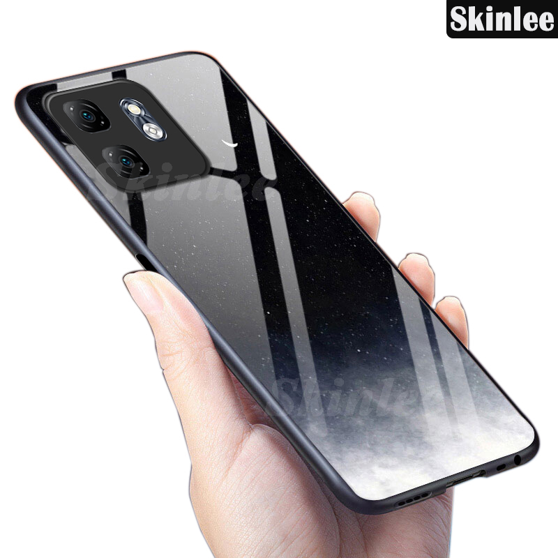 Phone case For infinix Hot 50i Back cover Tempered Glass Cover Starry Sky Mirror Couple Design cover For infinix Hot 50i Cover cases.