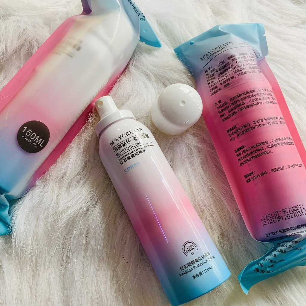 Xịt Chống Nắng Maycreate 150ml Trắng Da Nội Địa Trung