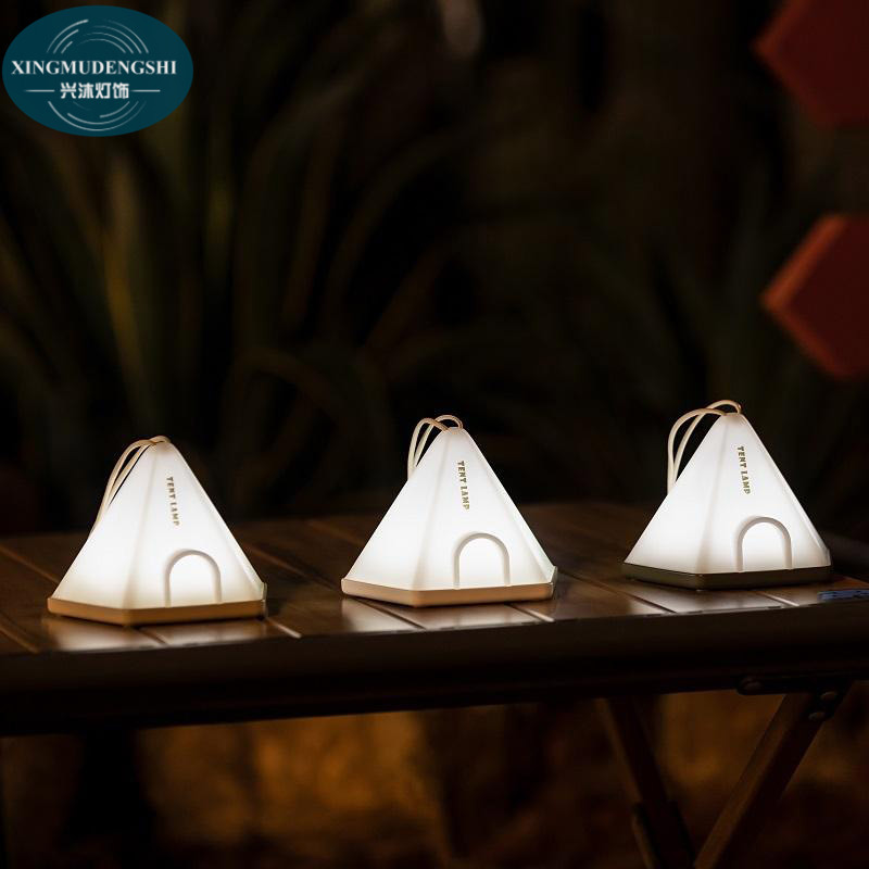 New Creative Tent Night Light with Timed Multi functional Table Light and Desktop Multi level Adjustment with Hanging Rope, Compact and Portable