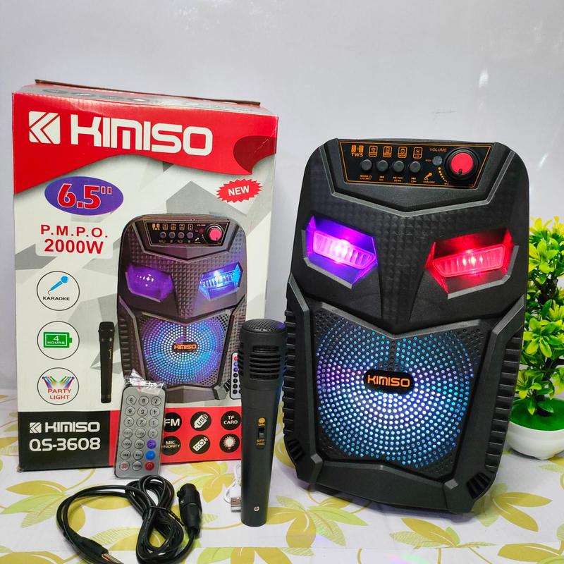 Mkc Kimiso Speaker Qs Bluetooth Portable Light Party With Remote Control Free Microphone