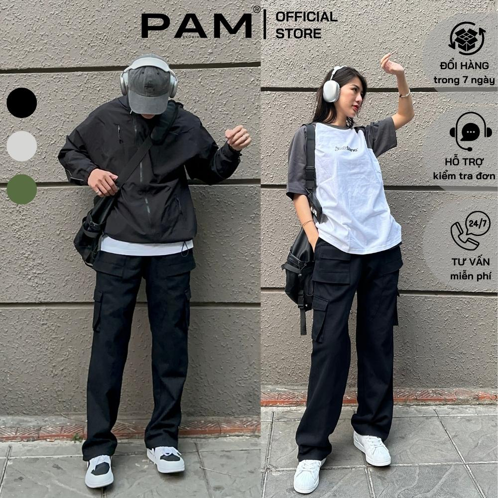 L3 - quần cargo pant kaki 340gsm pam studio, quần cargo pant street wear unisex