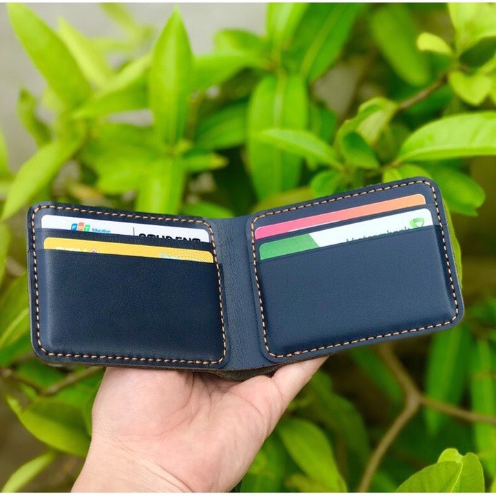 Ví da handmade nam thời trang chất liệu da bò thật