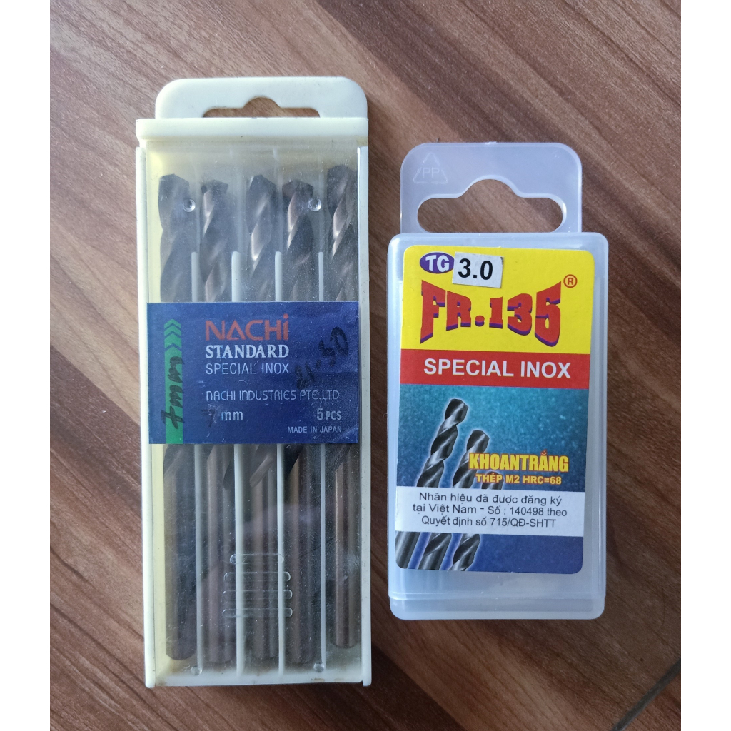 MŨI KHOAN INOX (phi 1 - phi 5.5) NACHI, FR135, FT135