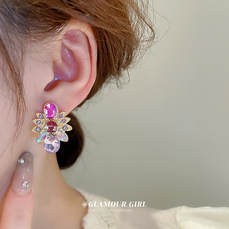 Women crystal rhinestone earrings