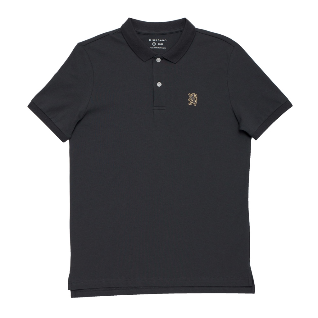 GIORDANO Mens Sweatmark-Free Polo (01014236) 13 Signature Grey