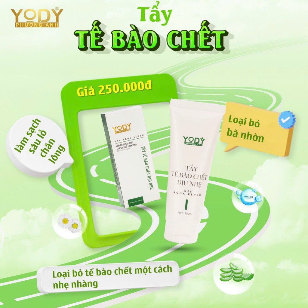 Tẩy da chết dịu nhẹ Phương Anh Yody