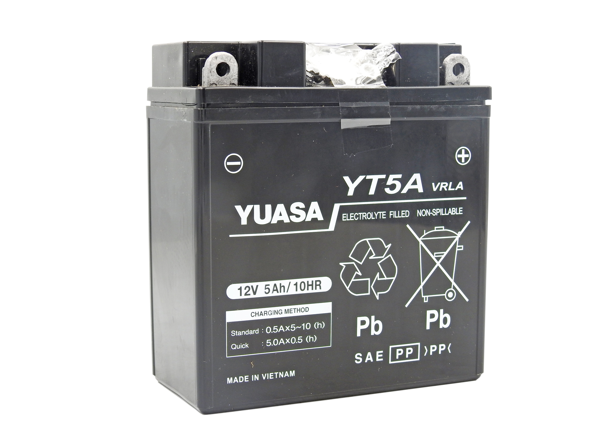 Yuasa YT5A (YB5L) Maintenance Free (Fully Sealed) Motorcycle Battery ...