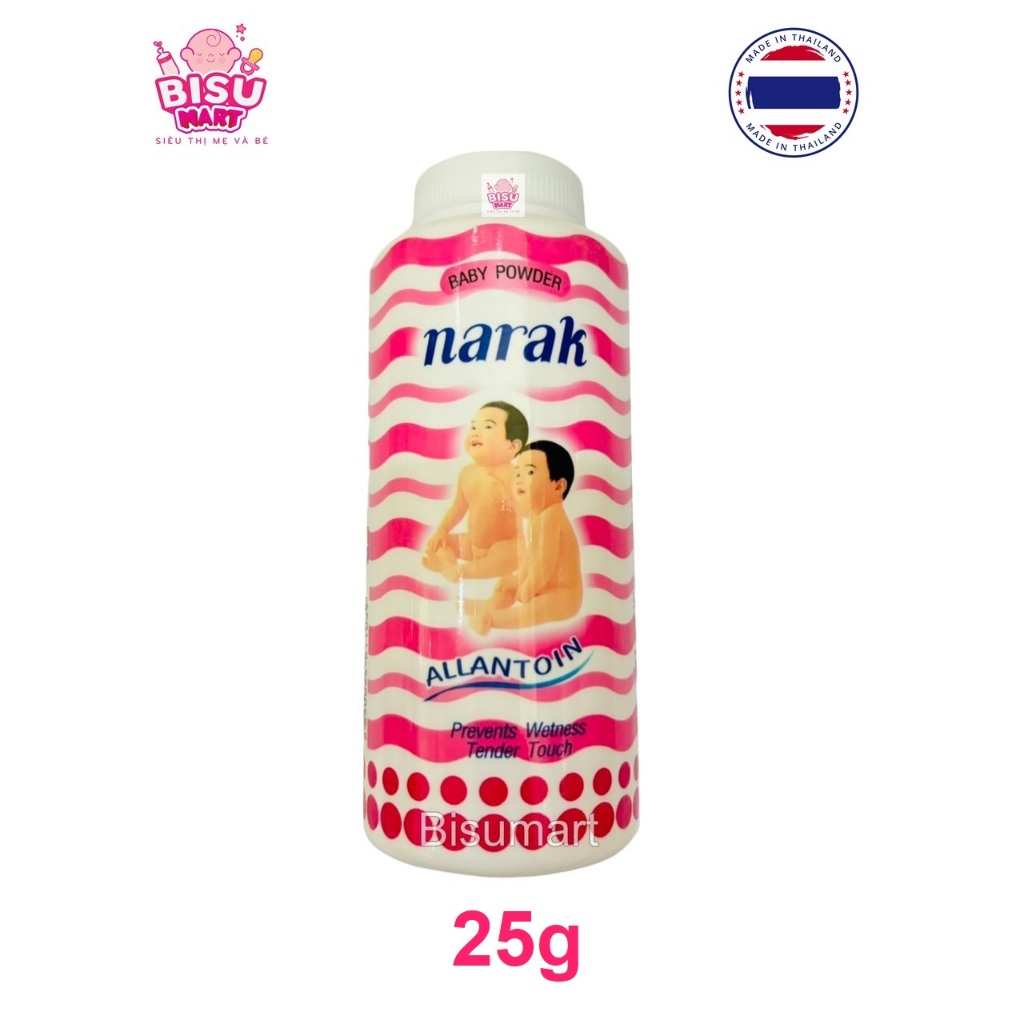 Phấn thơm cho bé, Phấn rôm em bé Narak Thái Lan chai 25g - 150g