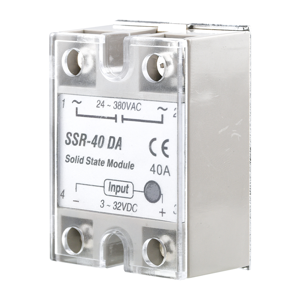 【100% Original】diymore 24V-380V 40A 250V SSR-40DA Solid State Relay Module 3-32V DC To AC SSR 40DA