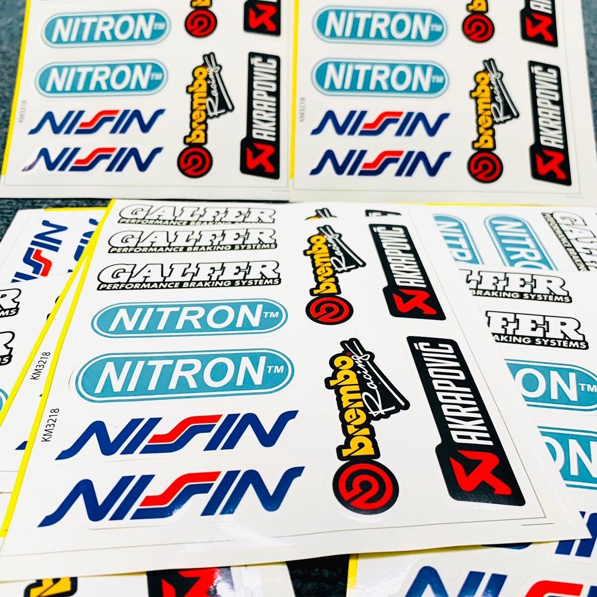 Bộ Tem 10 Nhãn Sticker Dán Xe Nhiều Vị Trí Siêu Đẹp