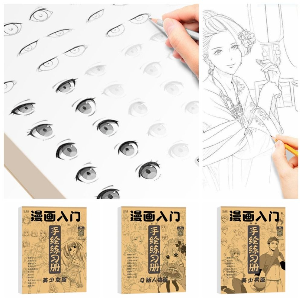 Bubler truyện tranh bé trai bé gái vẽ tay hướng dẫn cuốn sách nhân vật Anime phác thảo dòng dự thảo Sách thực hành học tập chuyên nghiệp nghệ thuật Truy Tìm phác họa nghệ thuật lớp học