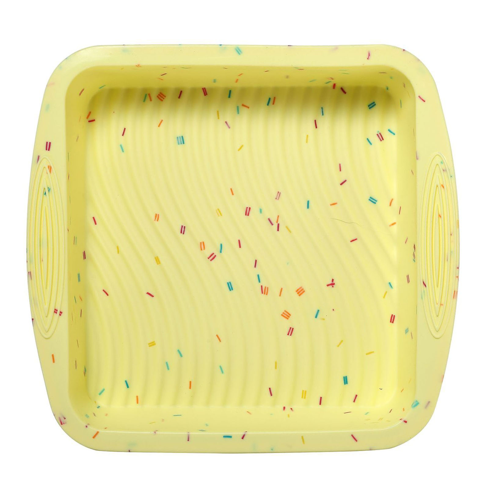 Square Cake Pan Wave Pattern Cake Mold Nonstick Silicone Cake Pan Easy Release High Temperature Resistant Perfect for Diy Baking 9 Inch Square Mold less Than