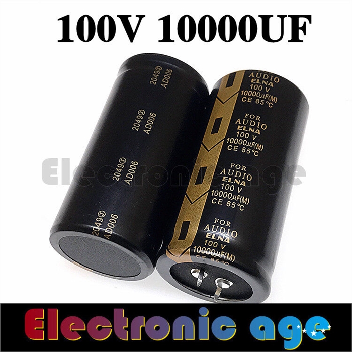 2pcs capacitor 100v 10000uf 35x70mm 35x60mm amplifier audio audio filter capacitor 10000uf 100v