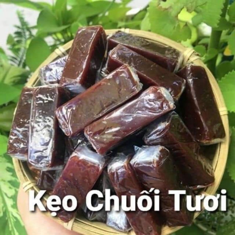 KẸO CHUỐI TƯƠI cốt Dừa ( hủ pet 500g)