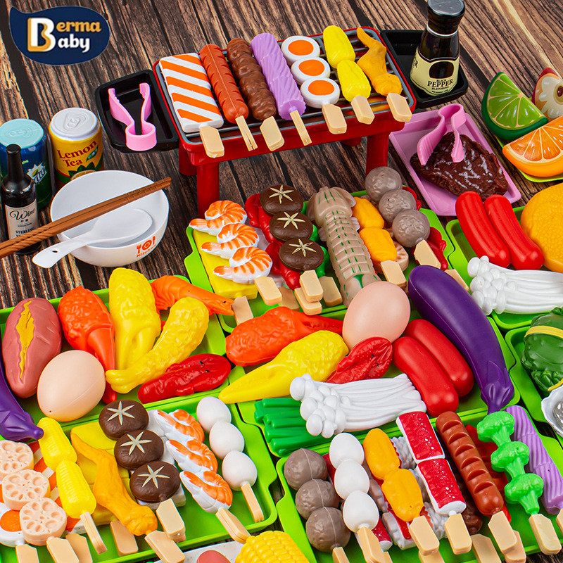 【Allieuka2】Bộ đồ chơi nấu ăn，Đồ chơi mô phỏng BBQ，Dụng Cụ Nấu Ăn Vui Nhộn Cho Bé，21/27/64/109pcs