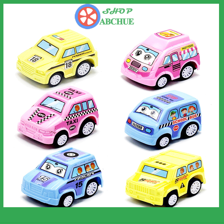 Đồ chơi trẻ em ,đồ chơi ô tô mini chạy đà set 6 món