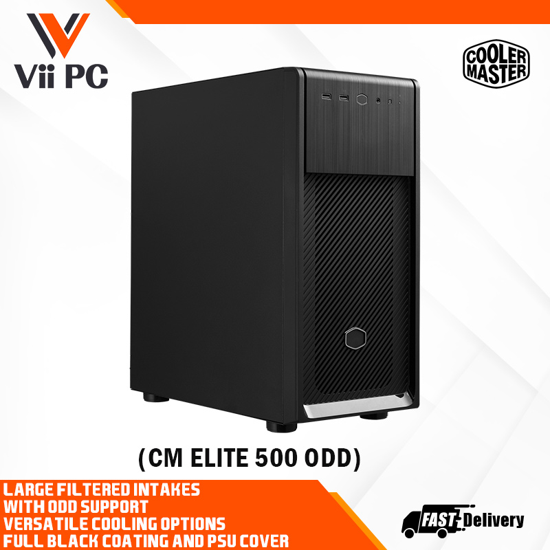 Cooler Master Elite 500 Steel Atx Case Large Filtered Intakes 360mm Radiator Support 4836