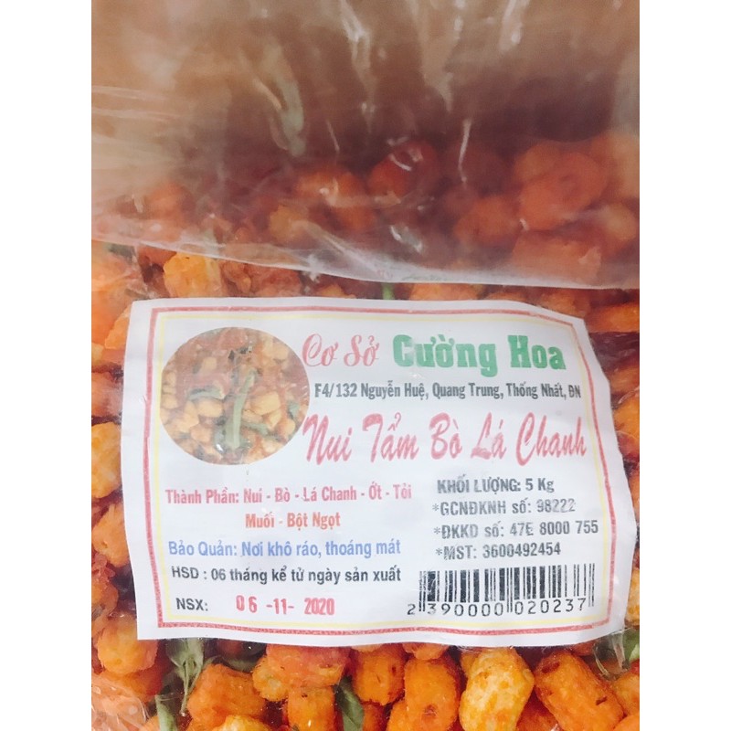 1kg Nui tẩm bò lá chanh