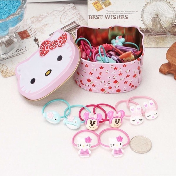 Dây buộc tóc hộp nơ cột tóc kitty ngộ nghĩnh cho bé