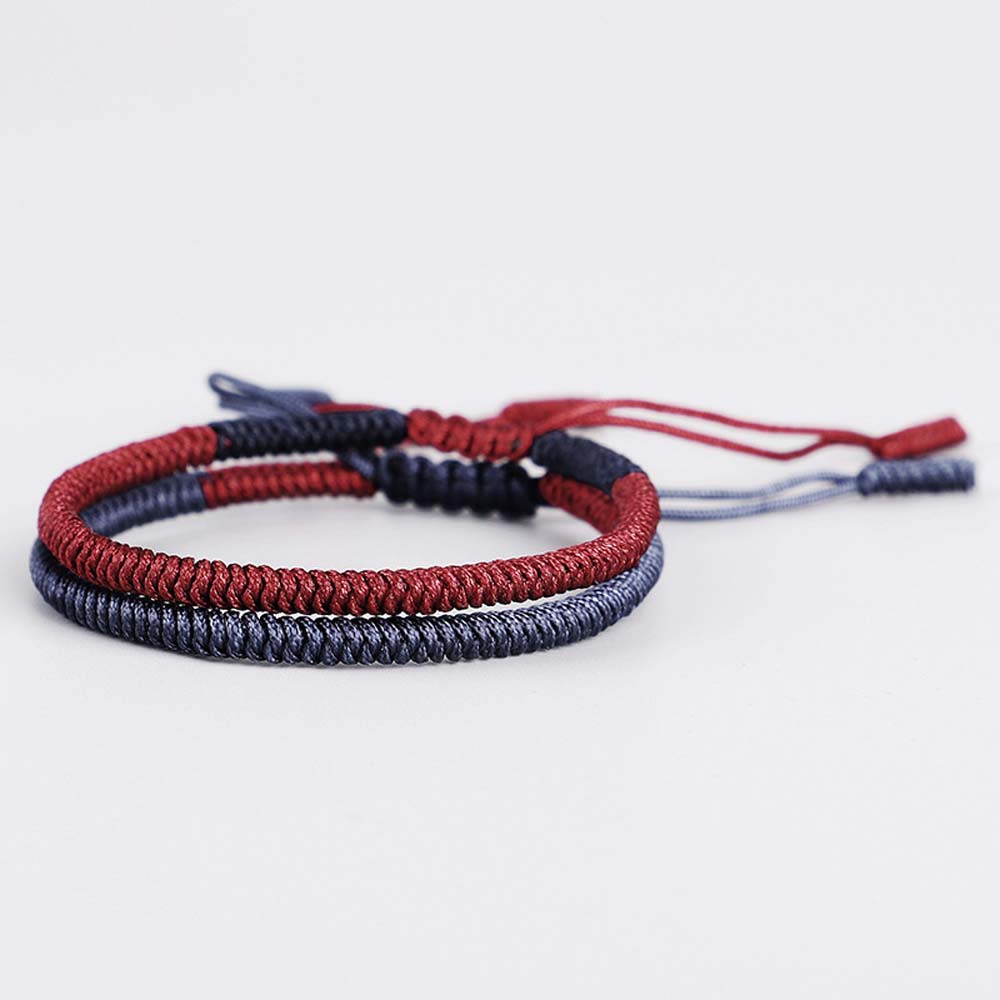 Buddhist%20Lucky%20Charm%20Tibetan%20For%20%20Handmade%20Knots%20Crimson%20Navy%20Rope%20Christmas%20Gift%20Thread%20Bracelet%20-%20Image%204
