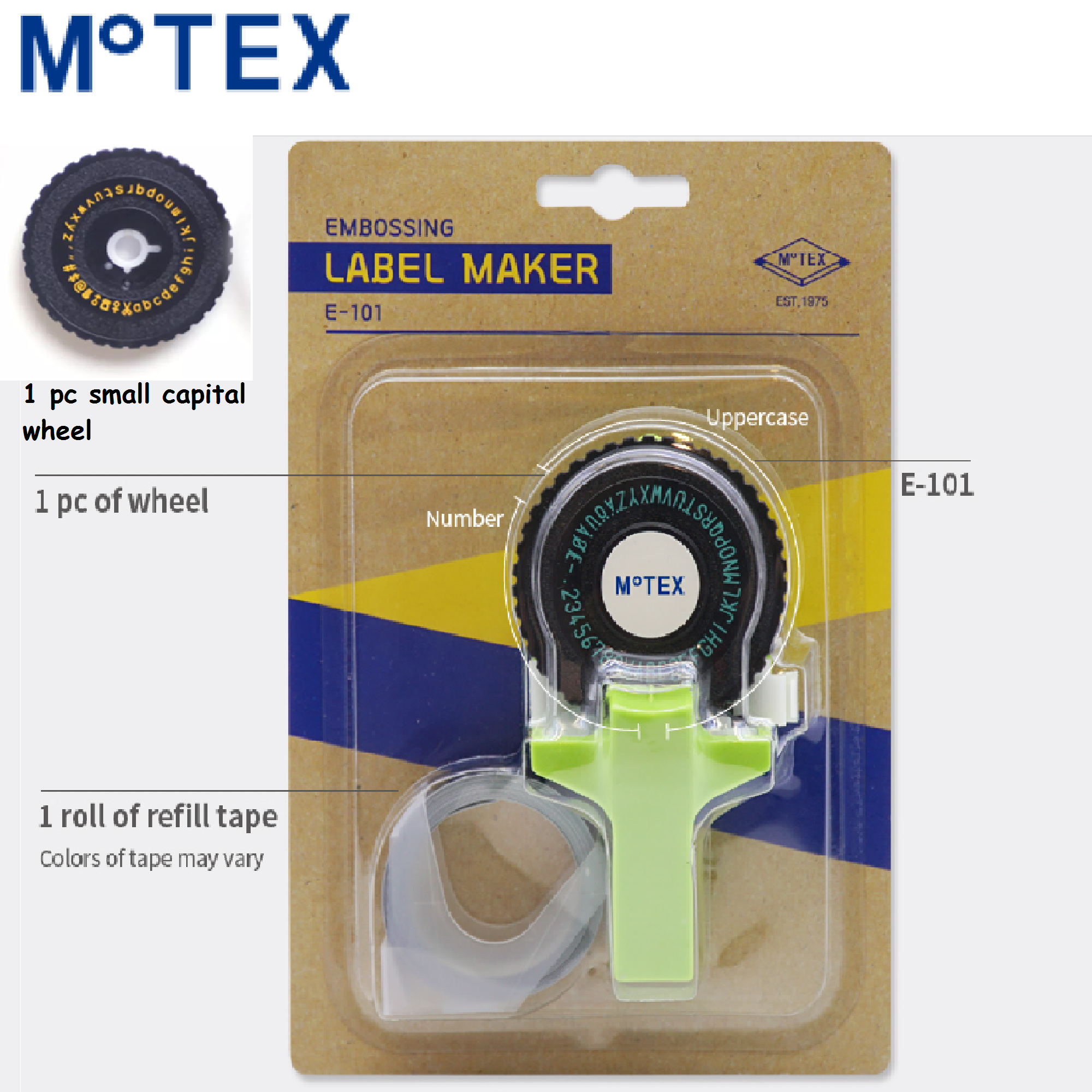 Motex Label Maker Emboss Label Maker E-101 Made in Korea | Lazada
