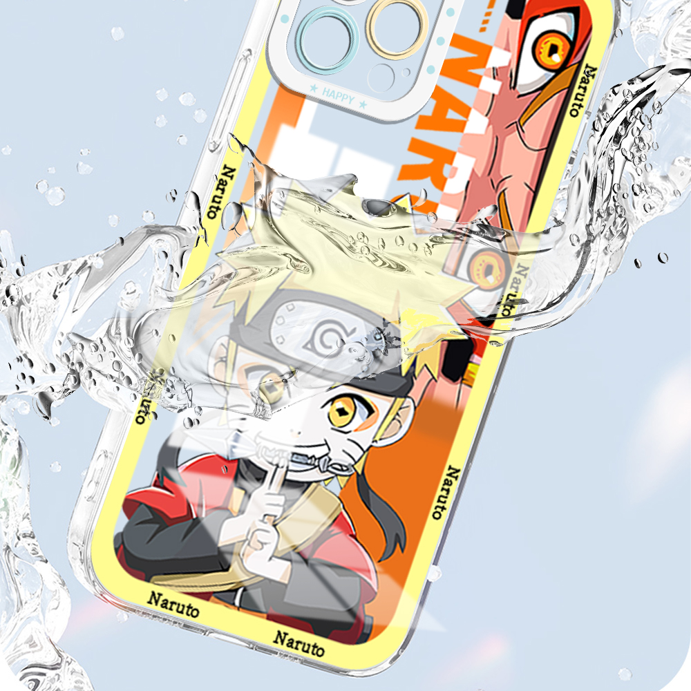 Hontinga for Redmi A5 4G Back Cover Cartoon Naruto Print Camera Protection Transparent TPU Soft Phone Case. 