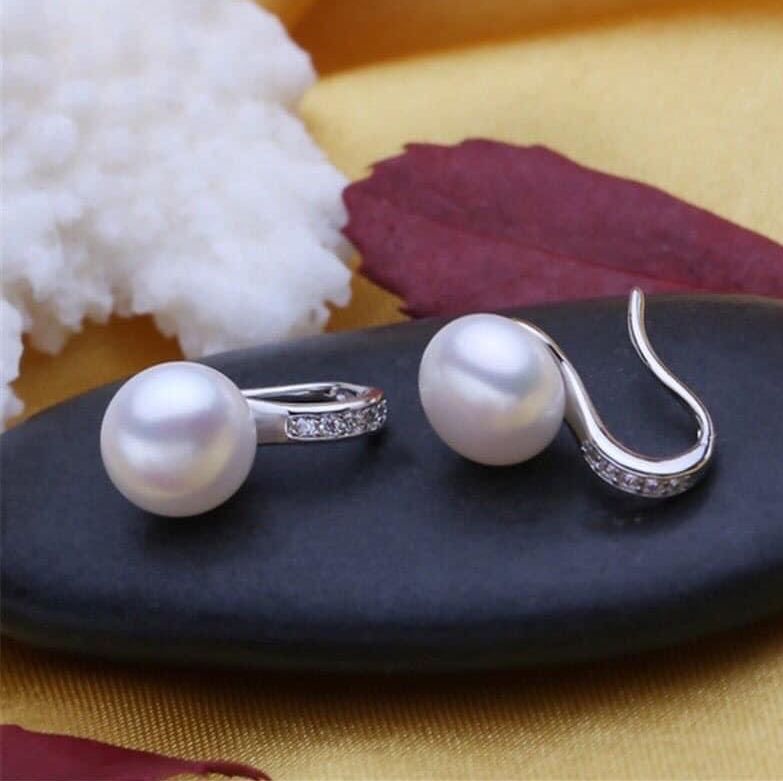 Earring hook attached silver Bud real pearls freshwater-commitment Pearl thạt, Silver Standard
