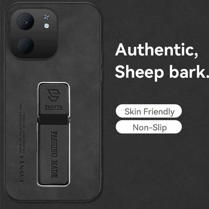 For Oppo A5X Phone Case Fluff Luxury Sheepskin Silicone Soft TPU Anti-knock Kickstand for OPPO A5X Cover casing HP.