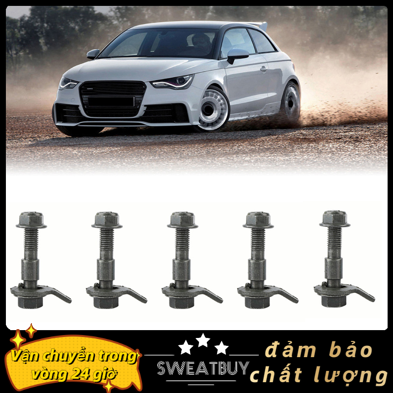 Sweatbuy Bộ 5 Cái Camber Điều Chỉnh Căn Chỉnh Bốn Bánh Bằng Thép Tự Động Cho Xe Hơi 12Mm Bu Lông Cam