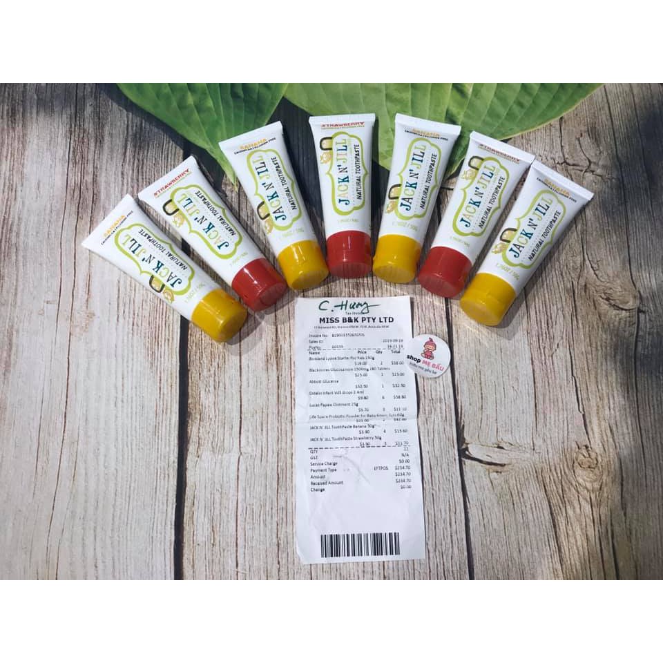 Kem đánh răng Jack N' Jill Natural Certified Toothpaste 50gr