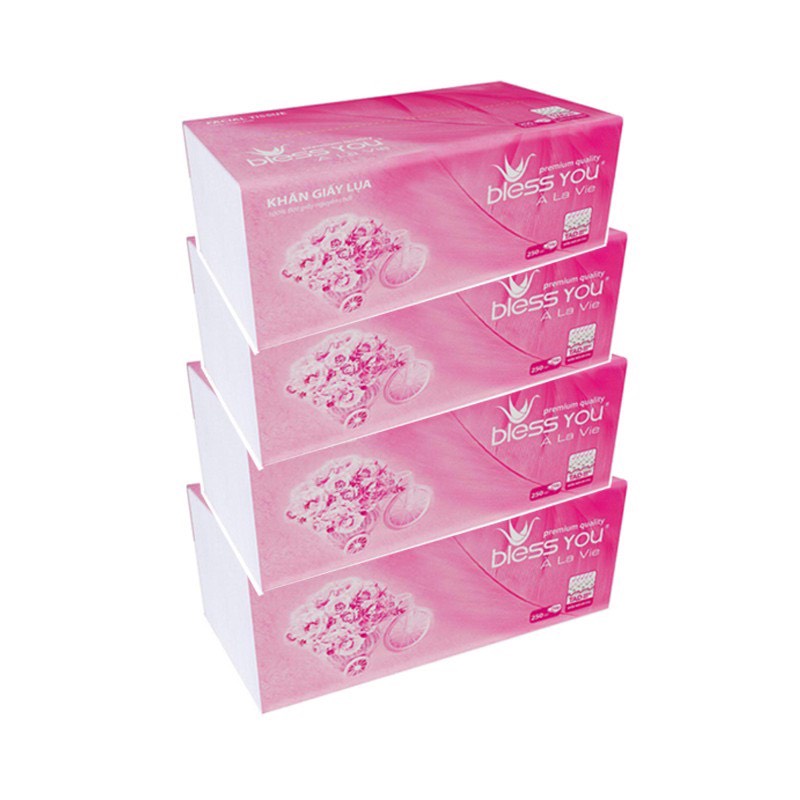 Khăn Giấy Lụa Bless You 2 Lớp Cao Cấp 250 Tờ