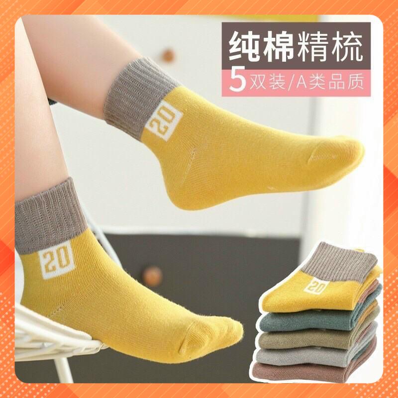 combo 5 đôi tất cho bé 1-8 tuổi