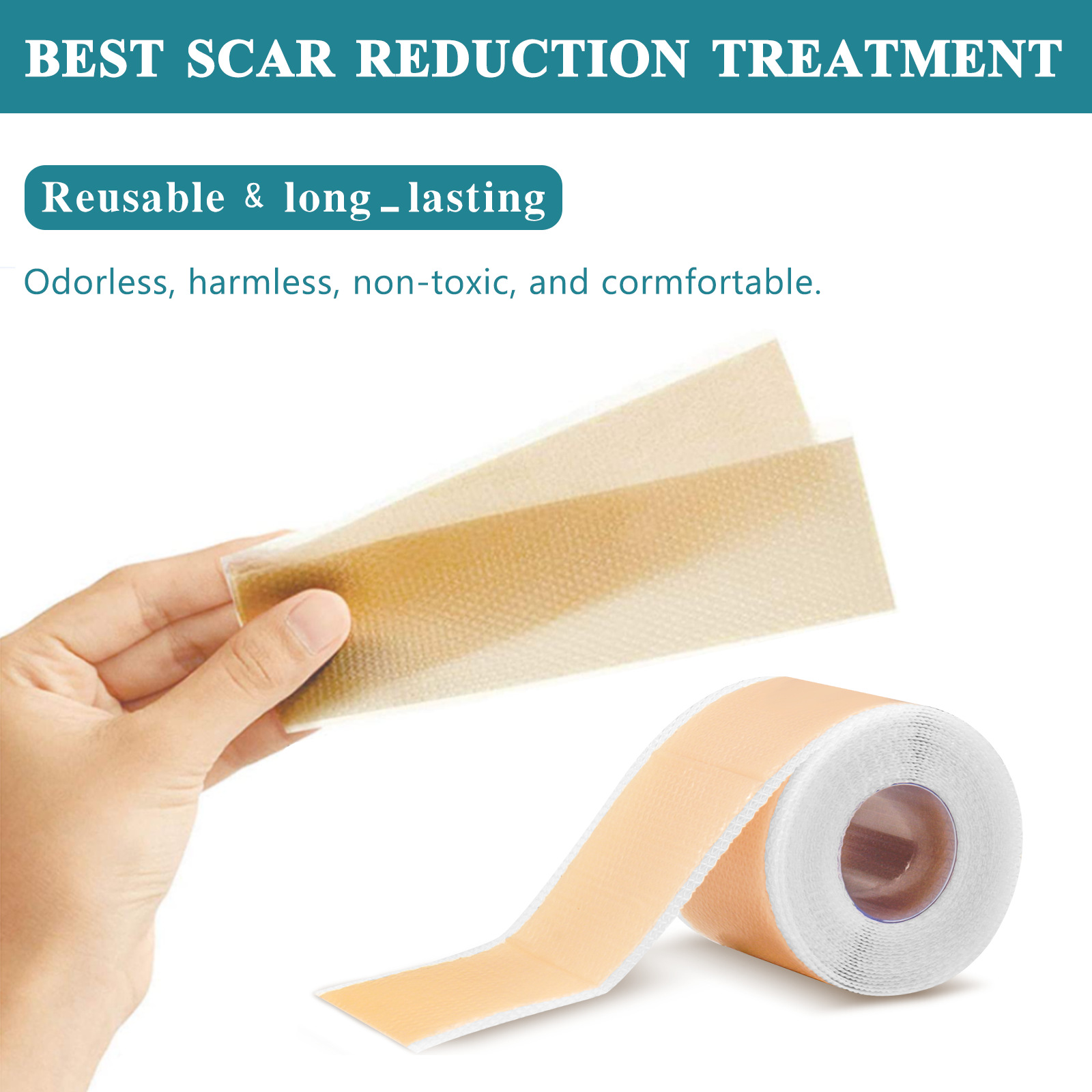 New model 1.5M/3M Scar Removal Patch Surgery Self-Adhesive Silicone Gel Tape Remove Scar Patch Sticker Acne Trauma Burn Scar Skin Care. 