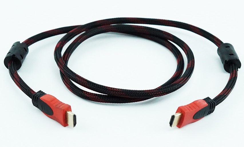 CÁP HDMI BỌC DÂY DÙ ĐỎ DÀI 1,5M CHỐNG NHIỄU