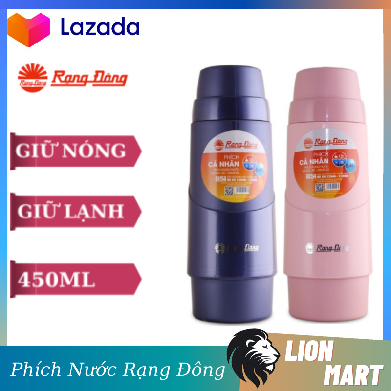 Phích nước mini rạng đông model rd 04528 n2 bình giữ nhiệt đựng nước nóng cầm tay 450ml model rd 04528 n2
