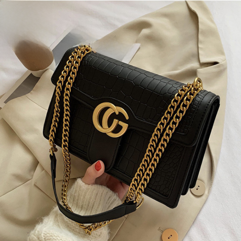 Luxury Crocodile Pattern Women's Shoulder And Crossbody Bag.