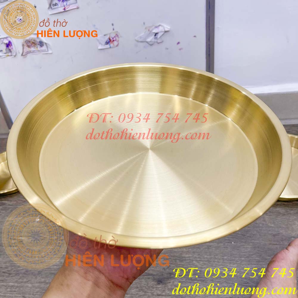 Church flat bottom fruit solid brass dish (1 pc rack)