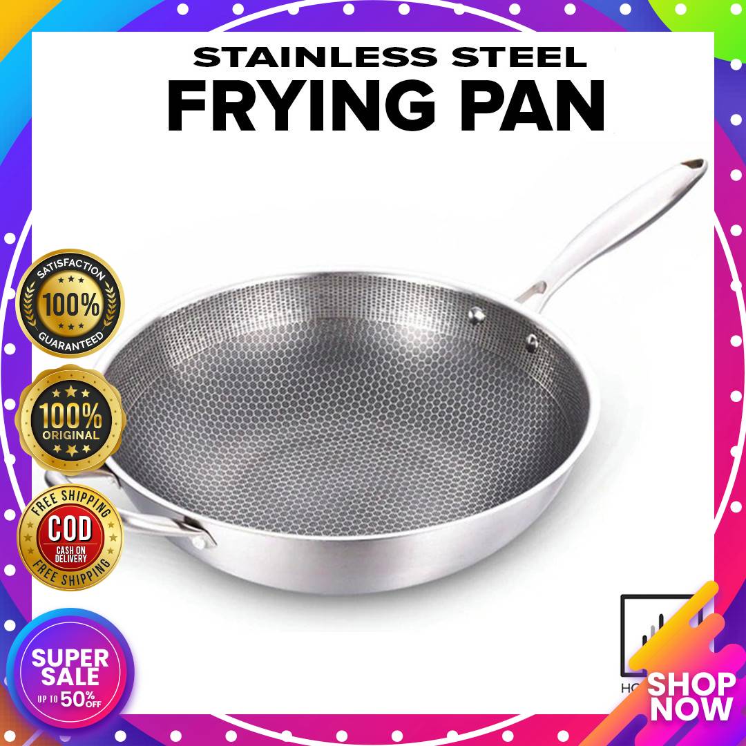 PINAS BEST Original COD Stainless Steel Thick Handmade Frying