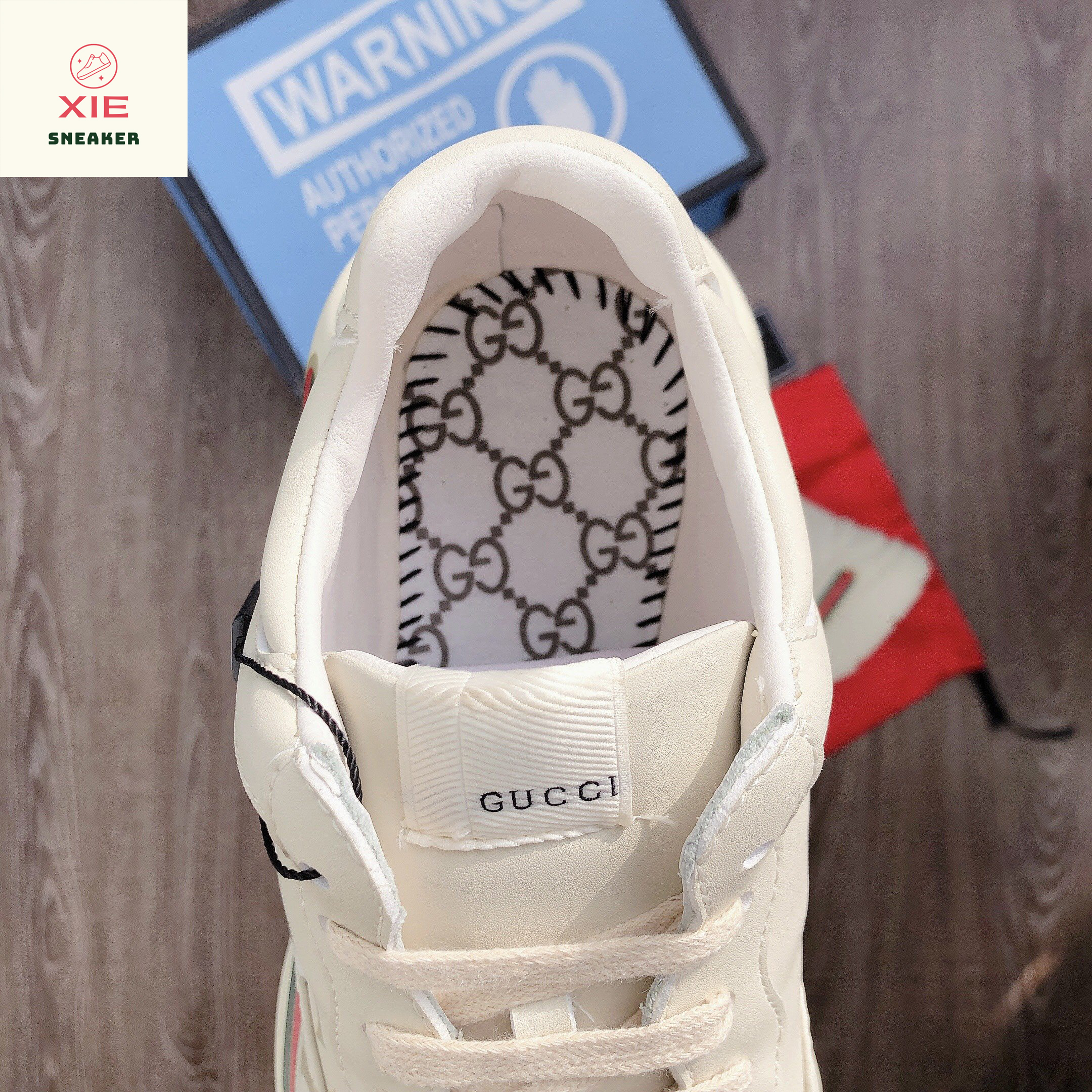 Giày Gucci Rhyton Logo - 1.1 + [Tặng thêm 1 bộ dây + FreeShip + Full Box + Bill + Phụ Kiện]