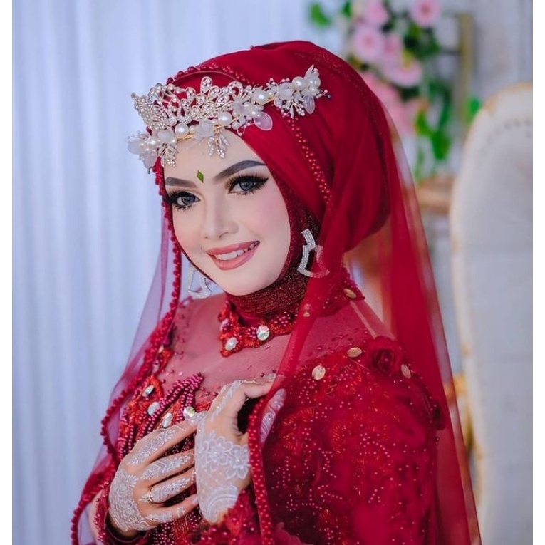 topper pengantin hijab