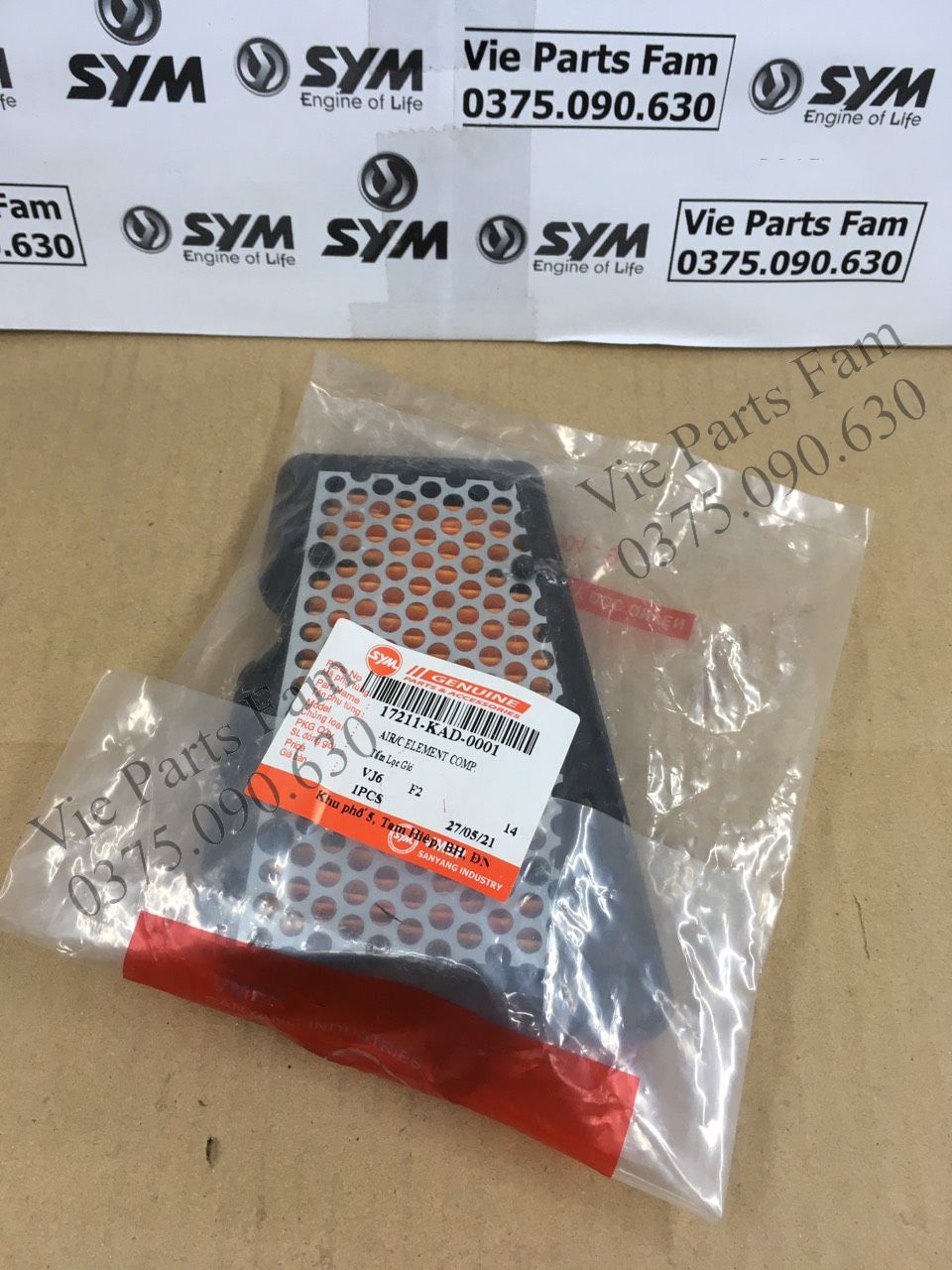 Lọc gió xe máy Shark Mini SYM, hàng din SYM mới 100%