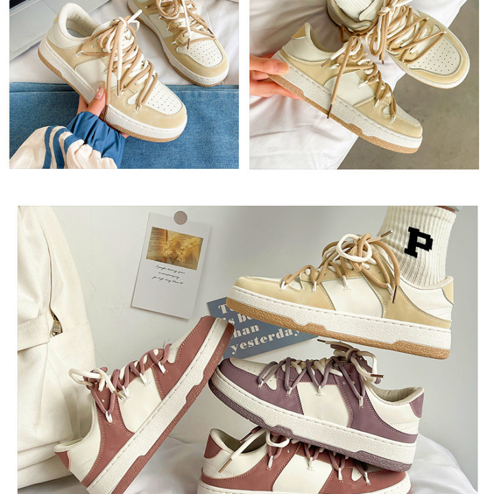 Giày nữ ,Giày Thể Thao Nữ Màu Basic Chất Liệu Da Mềm LADYKID 68790